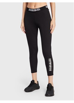 Napapijri Legginsy M-Box NP0A4GKT Czarny Slim Fit ze sklepu MODIVO w kategorii Spodnie damskie - zdjęcie 181143559