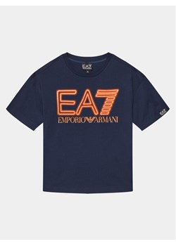 EA7 Emporio Armani T-Shirt 3DBT57 BJ02Z 1554 Granatowy Regular Fit ze sklepu MODIVO w kategorii T-shirty chłopięce - zdjęcie 181143677