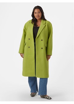 Vero Moda Curve Płaszcz wełniany 10296650 Zielony Regular Fit ze sklepu MODIVO w kategorii Płaszcze damskie - zdjęcie 181143825