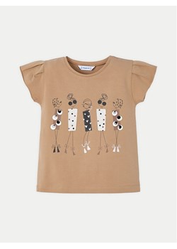 Mayoral T-Shirt 3015 Beżowy Regular Fit ze sklepu MODIVO w kategorii Bluzki dziewczęce - zdjęcie 181143846