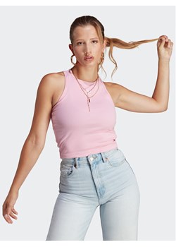 adidas T-Shirt Adicolor Essentials Rib Tank Top IB9108 Różowy Slim Fit ze sklepu MODIVO w kategorii Bluzki damskie - zdjęcie 181143889