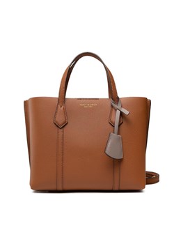Tory Burch Torebka Perry Small Triple-Compartment Tote 81928 Brązowy ze sklepu MODIVO w kategorii Torby Shopper bag - zdjęcie 181144285