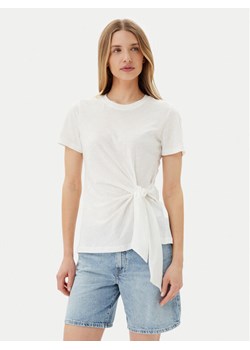 Tommy Hilfiger T-Shirt WW0WW44559 Écru Regular Fit ze sklepu MODIVO w kategorii Bluzki damskie - zdjęcie 181144569