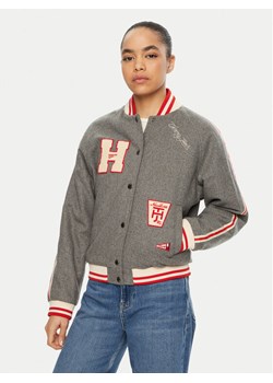 Tommy Jeans Kurtka bomber DW0DW20547 Szary Regular Fit ze sklepu MODIVO w kategorii Kurtki damskie - zdjęcie 181144595