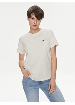 Wrangler T-Shirt 112350191 Écru Regular Fit ze sklepu MODIVO w kategorii Bluzki damskie - zdjęcie 181144757