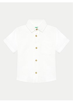 United Colors Of Benetton Koszula 5OK4GQ01K Biały Regular Fit ze sklepu MODIVO w kategorii Koszule chłopięce - zdjęcie 181145338