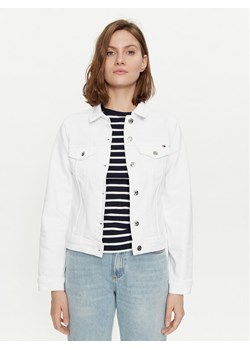 Tommy Hilfiger Kurtka jeansowa WW0WW41336 Biały Regular Fit ze sklepu MODIVO w kategorii Kurtki damskie - zdjęcie 181145855