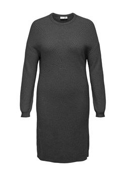 ONLY Carmakoma Sukienka dzianinowa 15296352 Szary Loose Fit ze sklepu MODIVO w kategorii Sukienki - zdjęcie 181146299