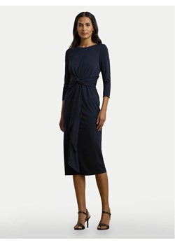 LAUREN RALPH LAUREN Sukienka koktajlowa 250957698 Granatowy Slim Fit ze sklepu MODIVO w kategorii Sukienki - zdjęcie 181146309