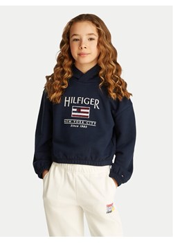 Tommy Hilfiger Bluza KG0KG08558 D Granatowy Regular Fit ze sklepu MODIVO w kategorii Bluzy dziewczęce - zdjęcie 181146495