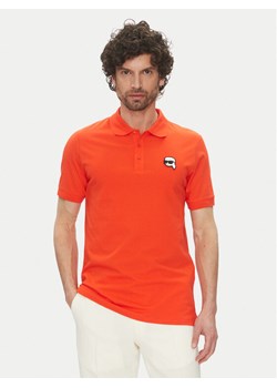 KARL LAGERFELD Polo 745710 552224 Czerwony Regular Fit ze sklepu MODIVO w kategorii T-shirty męskie - zdjęcie 181146709