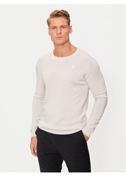 KARL LAGERFELD Sweter 655000 544399 Beżowy Regular Fit ze sklepu MODIVO w kategorii Swetry męskie - zdjęcie 181146759