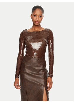 BARDOT Body Brenna 59567TB Brązowy Slim Fit ze sklepu MODIVO w kategorii Bluzki damskie - zdjęcie 181146956