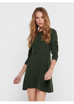 ONLY Sukienka dzianinowa 15185761 Zielony Regular Fit ze sklepu MODIVO w kategorii Sukienki - zdjęcie 181147195