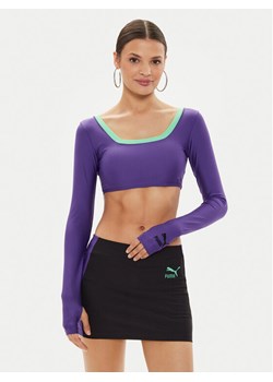 Puma Bluzka DUA LIPA 536634 Fioletowy Slim Fit - id: 0000304456404 - marki Puma - 181147499 Puma Bluzka DUA LIPA 536634 Fioletowy Slim Fit ze sklepu MODIVO w kategorii Bluzki damskie - zdjęcie 181147499