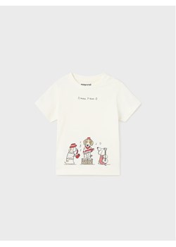 Mayoral T-Shirt 1017 Biały Regular Fit ze sklepu MODIVO w kategorii Koszulki niemowlęce - zdjęcie 181147568