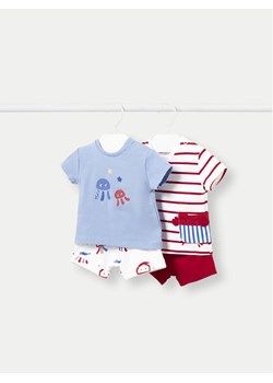 Mayoral Komplet 2 t-shirtów i spodenek 1628 Kolorowy Regular Fit ze sklepu MODIVO w kategorii Komplety niemowlęce - zdjęcie 181147819