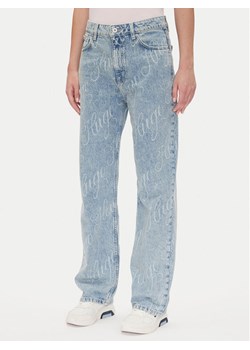 HUGO Jeansy Elyah_B 50534771 Niebieski Straight Fit ze sklepu MODIVO w kategorii Jeansy damskie - zdjęcie 181148079