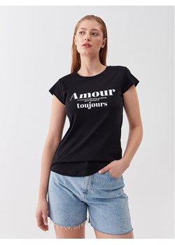 Zadig&Voltaire T-Shirt Skinny Amour Toujours JWTS01510 Czarny Regular Fit ze sklepu MODIVO w kategorii Bluzki damskie - zdjęcie 181148296