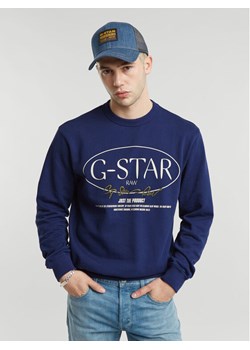 G-Star Raw Bluza Circle D25100-D257 Niebieski Regular Fit ze sklepu MODIVO w kategorii Bluzy męskie - zdjęcie 181148355