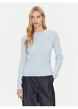 Tommy Hilfiger Sweter WW0WW44993 Błękitny Regular Fit ze sklepu MODIVO w kategorii Swetry damskie - zdjęcie 181148397