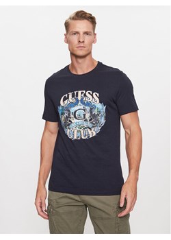 Guess T-Shirt M3BI70 K6XN4 Granatowy Slim Fit ze sklepu MODIVO w kategorii T-shirty męskie - zdjęcie 181148815
