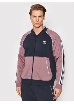 adidas Bluza Sst Fleece Track HC2081 Granatowy Regular Fit ze sklepu MODIVO w kategorii Bluzy męskie - zdjęcie 181149019