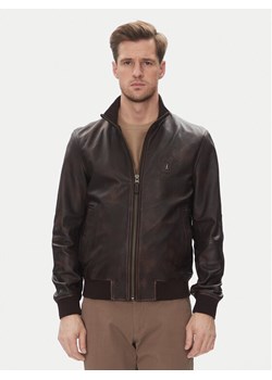 Aeronautica Militare Kurtka skórzana 251PN5043PL199 Brązowy Regular Fit ze sklepu MODIVO w kategorii Kurtki męskie - zdjęcie 181149355