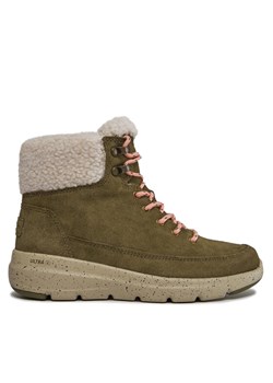 Skechers Trapery Glacial Ultra Woodsy 144175/OLV Zielony ze sklepu MODIVO w kategorii Workery damskie - zdjęcie 181149456