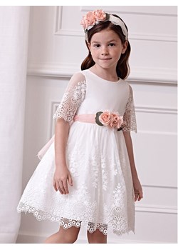Abel & Lula Sukienka elegancka 5034 Biały Regular Fit ze sklepu MODIVO w kategorii Sukienki dziewczęce - zdjęcie 181149468