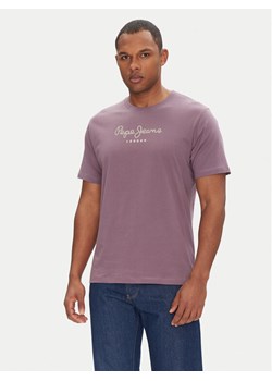 Pepe Jeans T-Shirt Eggo N PM508208 Fioletowy Regular Fit ze sklepu MODIVO w kategorii T-shirty męskie - zdjęcie 181149627