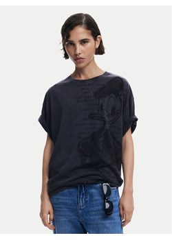 Desigual T-Shirt Donald 25SWTKAH Szary Loose Fit ze sklepu MODIVO w kategorii Bluzki damskie - zdjęcie 181149675