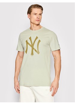 New Era T-Shirt New York Yankees MLB Logo 12033497 Beżowy Regular Fit ze sklepu MODIVO w kategorii T-shirty męskie - zdjęcie 181150218