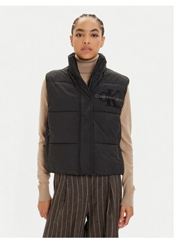 Calvin Klein Jeans Bezrękawnik Chenille J20J224687 Czarny Regular Fit ze sklepu MODIVO w kategorii Kamizelki damskie - zdjęcie 181150249