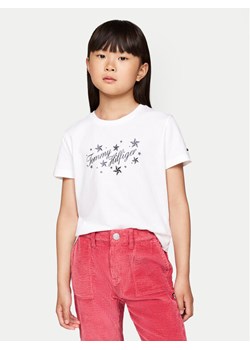 Tommy Hilfiger T-Shirt KG0KG08250 D Biały Regular Fit ze sklepu MODIVO w kategorii Bluzki dziewczęce - zdjęcie 181150257