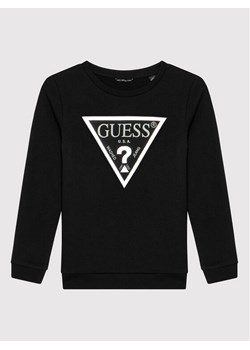 Guess Bluza J74Q10 KAUG0 Czarny Regular Fit ze sklepu MODIVO w kategorii Bluzy dziewczęce - zdjęcie 181150266