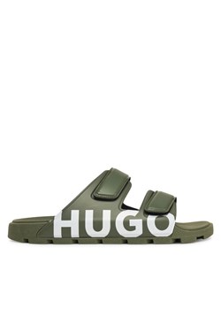 HUGO Klapki Evander 50542042 Zielony ze sklepu MODIVO w kategorii Klapki męskie - zdjęcie 181150677