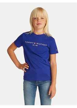 Tommy Hilfiger T-Shirt Essential KS0KS00397 D Niebieski Regular Fit ze sklepu MODIVO w kategorii Bluzki dziewczęce - zdjęcie 181150945
