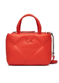 Calvin Klein Torebka Re-Lock Quilt Tote Mini K60K611340 Pomarańczowy ze sklepu MODIVO w kategorii Kuferki - zdjęcie 181151007