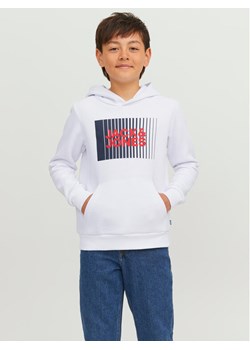 Jack&Jones Junior Bluza 12237459 Biały Regular Fit ze sklepu MODIVO w kategorii Bluzy chłopięce - zdjęcie 181151037