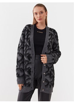 Pinko Kardigan Iguana 101712 A14L Szary Regular Fit ze sklepu MODIVO w kategorii Swetry damskie - zdjęcie 181151537