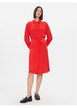 Tommy Hilfiger Sukienka koszulowa WW0WW40563 Czerwony Regular Fit ze sklepu MODIVO w kategorii Sukienki - zdjęcie 181151709