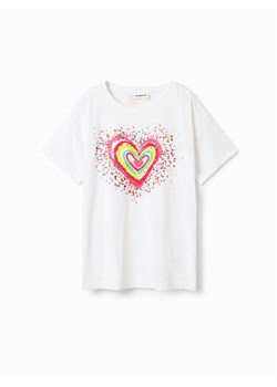 Desigual T-Shirt 23SGTK20 Biały Regular Fit ze sklepu MODIVO w kategorii Bluzki dziewczęce - zdjęcie 181151897