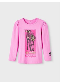 NAME IT Bluzka 13212431 Różowy Regular Fit ze sklepu MODIVO w kategorii Bluzki dziewczęce - zdjęcie 181151956