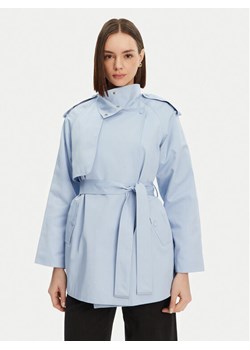 Morgan Trencz 251-GLINE Błękitny Relaxed Fit ze sklepu MODIVO w kategorii Płaszcze damskie - zdjęcie 181152086