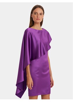 Lauren Ralph Lauren Sukienka koktajlowa 253925915001 Fioletowy Regular Fit ze sklepu MODIVO w kategorii Sukienki - zdjęcie 181152095