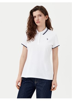 U.S. Polo Assn. Polo WUP0812 Biały Regular Fit ze sklepu MODIVO w kategorii Bluzki damskie - zdjęcie 181152198