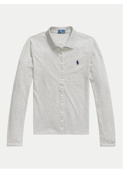Polo Ralph Lauren Koszula 211941176001 Szary Slim Fit ze sklepu MODIVO w kategorii Koszule damskie - zdjęcie 181152229