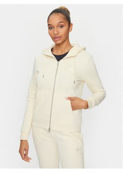 Gant Bluza Reg Tonal Shield Zip Hoodie 4200671 Écru Regular Fit ze sklepu MODIVO w kategorii Bluzy damskie - zdjęcie 181152235