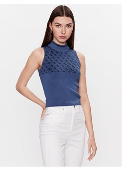 Guess Sweter W3YR26 Z37K0 Granatowy Slim Fit ze sklepu MODIVO w kategorii Swetry damskie - zdjęcie 181152458